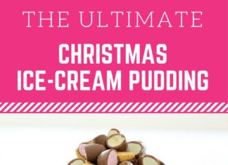 Birthday Cake : A completely over the top, super simple triple layer Christmas ice-cream pudding…