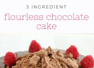 Birthday Cake : This super easy 3 ingredient FLOURLESS CHOCOLATE CAKE with chocolate ganache is …