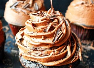 Birthday Cake : Chocolate Bombshell Birthday Cupcakes. Rich, tender, and fluffy chocolate cake t…