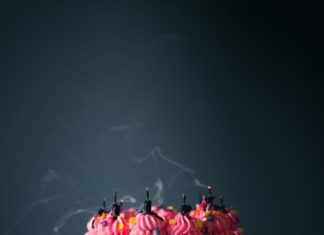 Birthday Cake : Vanilla Unicorn Cake with Black buttercream