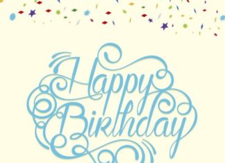 Birthday Quotes : Free vector Happy birthday card in lettering style #9011