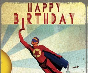 Happy Birthday Wiches : Carte postale double anniversaire disponible sur www.lelapindargil…