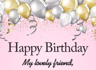 Happy Birthday Wiches : To my Lovely Friend – Happy Birthday Wishes Card: Another fabulous year and anot…