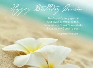 Birthday Quotes : Happy Birthday Cousin