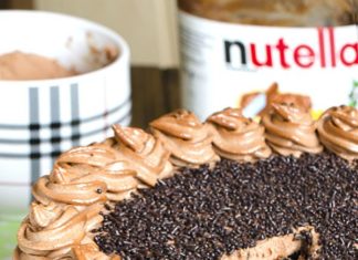 Birthday Cake : Decadent Nutella Chocolate Cake – moist, rich and super chocolaty cake frosted…