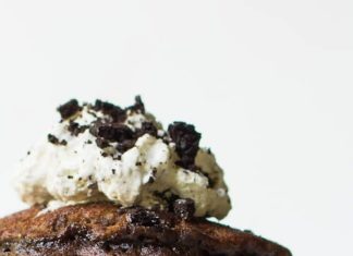 Birthday Cake : Double Stuff Oreo Pancakes Pancakes for dessert? YES, please!!