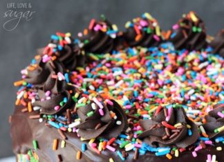 Birthday Party : Funfetti Cake Batter Cookie Dough Brownie Layer Cake – eggless cake batter cooki…