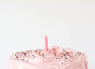 Birthday Cake : Homemade Confetti Cake with Cotton Candy Cloud Frosting…hold on there satan……