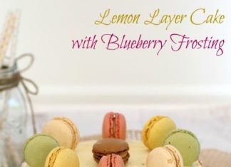 Birthday Cake : Lemon Layer cake with Blueberry Frosting A deliciously simple lemon layer cake …