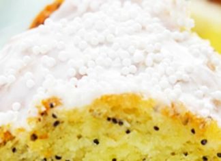 Birthday Cake : Lemon Poppyseed Bundt Cake ~ Super easy and so moist it will melt in your mouth!