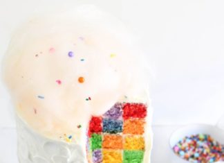 Birthday Cake : Rainbow Checkerboard Cake