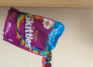Birthday Cake : Skittles Gravity cake