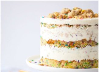Birthday Cake : The Ultimate Birthday Cake. A sweet funfetti cake, topped with a cream cheese bu…