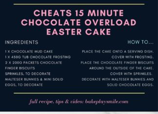 Birthday Cake : The ultimate cheats ’15 Minute Chocolate Overload Easter Cake’, made from a …