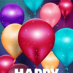 Birthday Quotes : Glowing Birthday Balloon Card