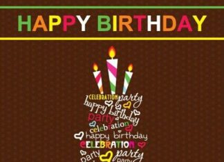 Birthday Quotes : Happy Birthday …. cake made of many words ^_^
