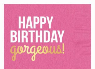 Birthday Quotes : Happy Birthday Gorgeous Beverage Napkins