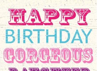 Birthday Quotes : Jane Heyes – vintage text Happy Birthday gorgeous daughter.psd