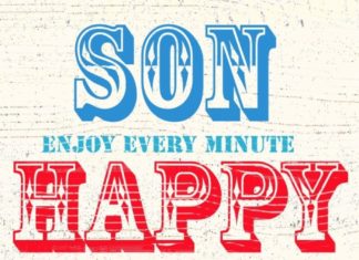 Birthday Quotes : Jane Heyes – vintage text Happy Birthday Son love and hugs.psd