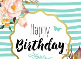 Birthday Quotes : Trendy verjaardagskaart met getekende bloemen. Design: 99treats Te vinden op:…