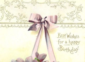 Happy Birthday Wiches : Best wishes for a happy birthday. #flowers #vintage #birthday #cards