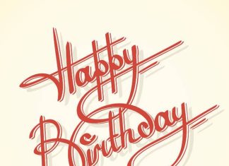 Happy Birthday Wiches : Calligraphie Joyeux anniversaire – Illustration vectorielle