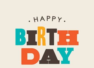 Happy Birthday Wiches : Carte d'anniversaire typographie. – Illustration vectorielle