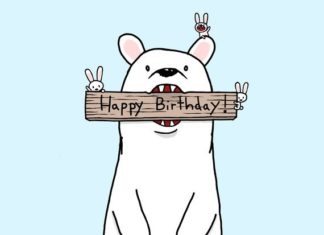 Happy Birthday Wiches : Carte de joyeux anniversaire ours