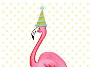 Happy Birthday Wiches : Carte de souhait Flamant rose qui aime les par AmelieCardsandPrints …