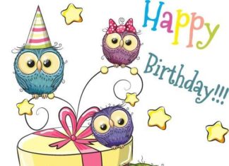 Happy Birthday Wiches : cartoon búho cumpleaños …