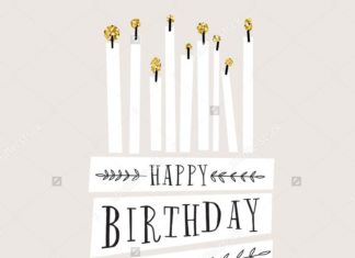 Happy Birthday Wiches : Cute Happy Birthday Card With Cake And Candles. Vector Illustration – 377625262 …