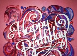 Happy Birthday Wiches : Handmade paper quilling Happy Birthday, framed in shadow box, birthday gift, wal…