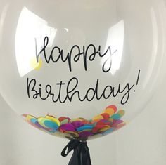 Happy Birthday Wiches : Happy Birthday Box #confetti #balloon #giftidea #partyonpaper