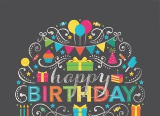 Happy Birthday Wiches : Happy birthday in balloon