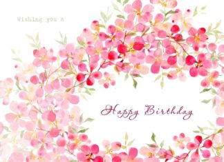 Happy Birthday Wiches : Pretty blossom design by Victoria nelson www.victoria-nels…