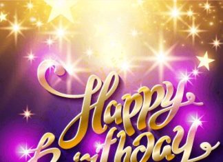 Happy Birthday Wiches : Shimmering Star Happy Birthday Card