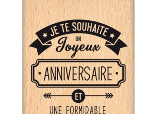 Happy Birthday Wiches : Tampon bois JE TE SOUHAITE- Capsule octobre