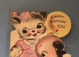 Happy Birthday Wiches : 1940S VINTAGE THE WISHING WELL HAPPY BIRTHDAY CARD – USED
