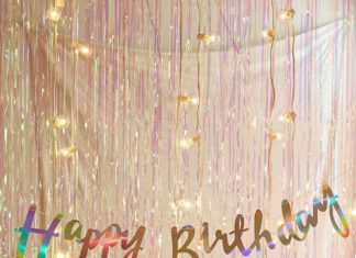 Happy Birthday Wiches : Slide View: 1: Ginger Ray Iridescent Foil Happy Birthday Banner