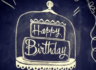 Happy Birthday Wiches : Birthday cake chalk