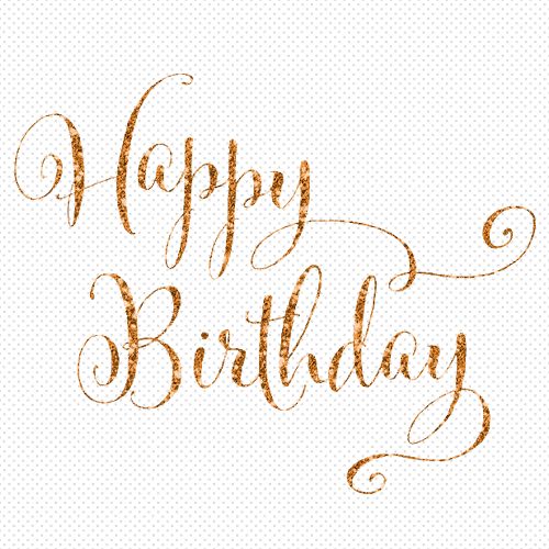 Happy Birthday Wiches Happy Birthday Calligraphy Gold Glitter