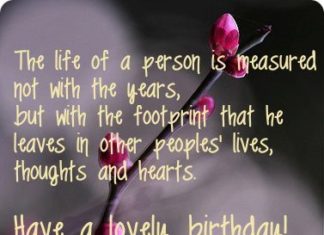 Happy Birthday Wiches : Image with flower and inspirational birthday greeting.