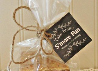 Birthday Party : S'mores Party Favor Kits, 25 S'mores Favor Kits with Chalkboard Tag, S&#…