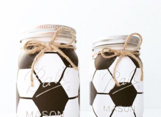 Birthday Gifts Inspiration : Soccer Mason Jar, Soccer Gift, Kids Birthday Gift, Sports Nursery, Soccer Center…