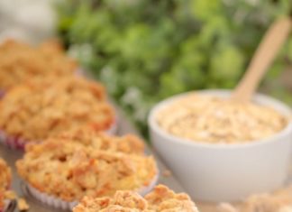 Birthday Cake : Super easy APPLE CRUMBLE MUFFINS… a soft apple muffin base topped with a crunc…