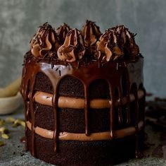 Birthday Cake : Chocolate coffee cardamom layer cake – three layers of moist chocolate coffee ca…