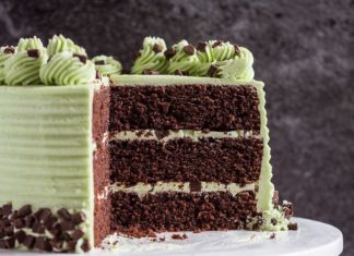 Birthday Cake : Mint Chocolate Chip Layer Cake