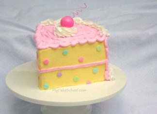 Birthday Cake : Piece-of-Cake! A Blog Tutorial from MyCakeSchool.com