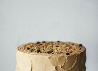 Birthday Cake : cardamom coffee cake with bulletproof frosting