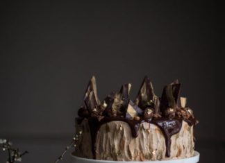 Birthday Cake : chocolate cookie dough cake with caramel frosting – twigg studios